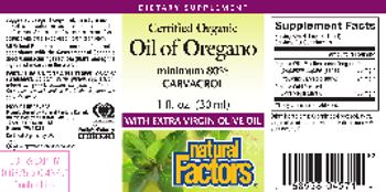 Natural Factors Oil Of Oregano - supplement