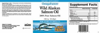 Natural Factors Omega Factors Wild Alaskan Salmon Oil 1000 mg - supplement