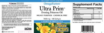 Natural Factors OmegaFactors Ultra Prim Evening Primrose Oil 1000 mg - supplement