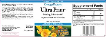 Natural Factors OmegaFactors Ultra Prim Evening Primrose Oil - supplement