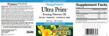 Natural Factors OmegaFactors Ultra Prim Evening Primrose Oil 500 mg - supplement