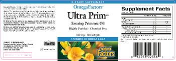 Natural Factors OmegaFactors Ultra Prim Evening Primrose Oil - supplement
