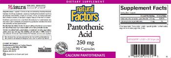 Natural Factors Pantothenic Acid 250 mg - supplement