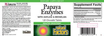 Natural Factors Papaya Enzymes - supplement