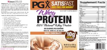 Natural Factors PGX SATISFAST Whey Protein Dark Chocolate - supplement