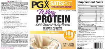 Natural Factors PGX SATISFAST Whey Protein Very Vanilla - supplement