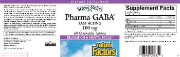 Natural Factors Pharma GABA Fast Acting 100 mg - supplement