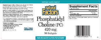 Natural Factors Phosphatidyl Choline (PC) 420 mg - supplement