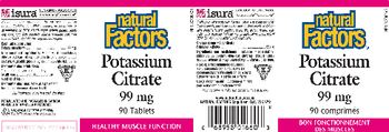 Natural Factors Potassium Citrate 99 mg - supplement