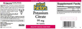 Natural Factors Potassium Citrate 99 mg - supplement