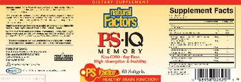 Natural Factors PS-IQ Memory - supplement