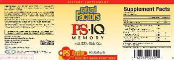 Natural Factors PS Factor PS-IQ Memory - supplement