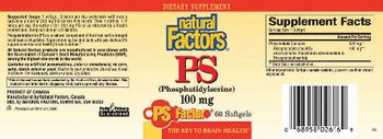 Natural Factors PS (Phosphatidylserine) 100 mg - supplement
