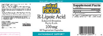 Natural Factors R-Lipoic Acid 100 mg - supplement