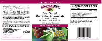 Natural Factors ResveratrolRich Super Strength Resveratrol Concentrate - supplement