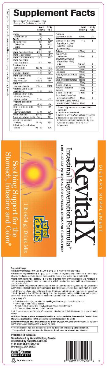 Natural Factors RevitalX Intestinal Rejuvenation Formula - supplement