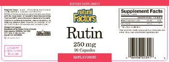 Natural Factors Rutin 250 mg - supplement