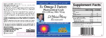 Natural Factors Rx Omega-3 Factors Pharmaceutical Grade EPA 1,500 mg / DHA 750 mg Natural Orange Flavor - supplement