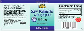 Natural Factors Saw Palmetto With Lycopene 160 mg - supplement