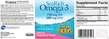 Natural Factors SeaRich Omega-3 Delicious Grapefruit Punch - supplement