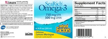 Natural Factors SeaRich Omega-3 Delicious Lemon Meringue - supplement