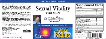 Natural Factors Sexual Vitality For Men - this statement has not been evaluated by the food and drug administration this product is not intend