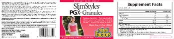 Natural Factors SlimStyles PGX Granules - supplement