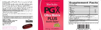 Natural Factors SlimStyles PGX Ultra Matrix Plus Soothe Digest - supplement