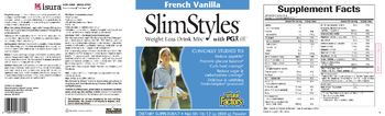 Natural Factors SlimStyles Weight Loss Drink Mix French Vanilla - supplement