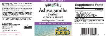 Natural Factors Stress-Relax Ashwagandha Sensoril - supplement