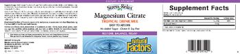 Natural Factors Stress-Relax Magnesium Citrate Tropical Drink Mix - supplement