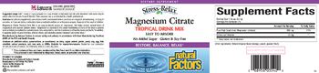 Natural Factors Stress-Relax Magnesium Citrate Tropical Drink Mix - supplement
