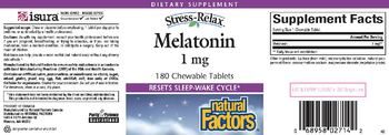 Natural Factors Stress-Relax Melatonin 1 mg - supplement