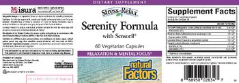 Natural Factors Stress-Relax Serenity Formula With Sensoril - supplement