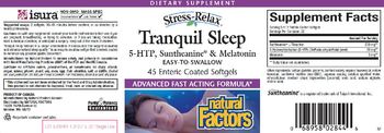 Natural Factors Stress-Relax Tranquil Sleep - supplement