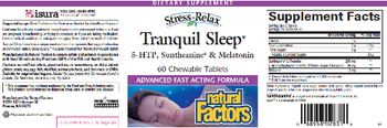 Natural Factors Stress-Relax Tranquil Sleep - supplement