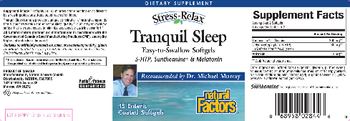 Natural Factors Stress-Relax Tranquil Sleep - supplement