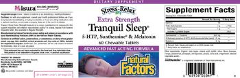 Natural Factors Stress-Relax Tranquil Sleep Extra Strength - supplement