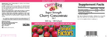 Natural Factors Super Strength Cherry Concentrate 36:1 - supplement