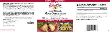 Natural Factors Super Strength Maca Concentrate - supplement