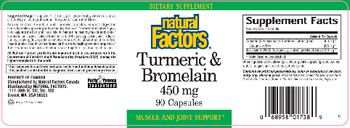 Natural Factors Turmeric & Bromelain 450 mg - supplement