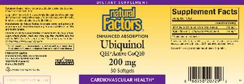 Natural Factors Ubiquinol QH Active CoQ10 200 mg - supplement