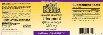 Natural Factors Ubiquinol QH Active CoQ10 200 mg - supplement
