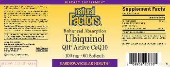 Natural Factors Ubiquinol QH Active CoQ10 - supplement