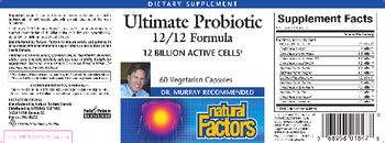 Natural Factors Ultimate Probiotic 12/12 Formula - supplement