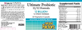 Natural Factors Ultimate Probiotic 12/12 Formula - supplement