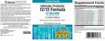 Natural Factors Ultimate Probiotic 12/12 Formula - supplement