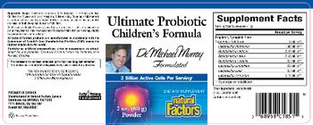 Natural Factors Ultimate Probiotic Children's Formula - supplement