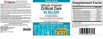 Natural Factors Ultimate Probiotic Critcal Care - supplement