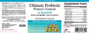 Natural Factors Ultimate Probiotic Women?s Formula - supplement